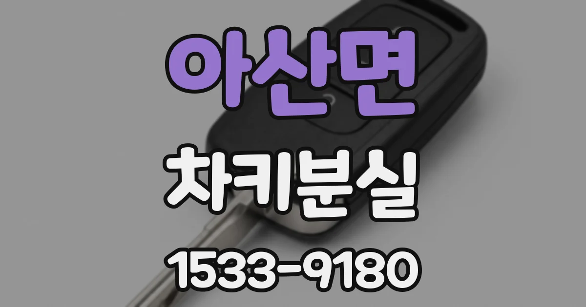 아산면 차키분실