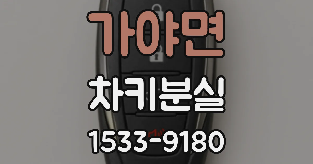 가야면 차키분실