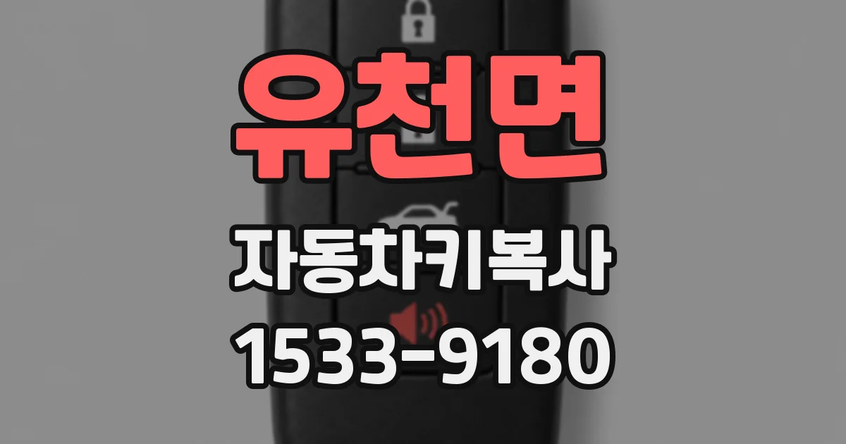 유천면 자동차키복사
