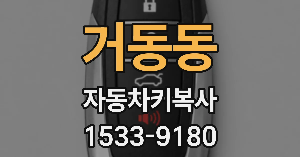 거동동 자동차키복사
