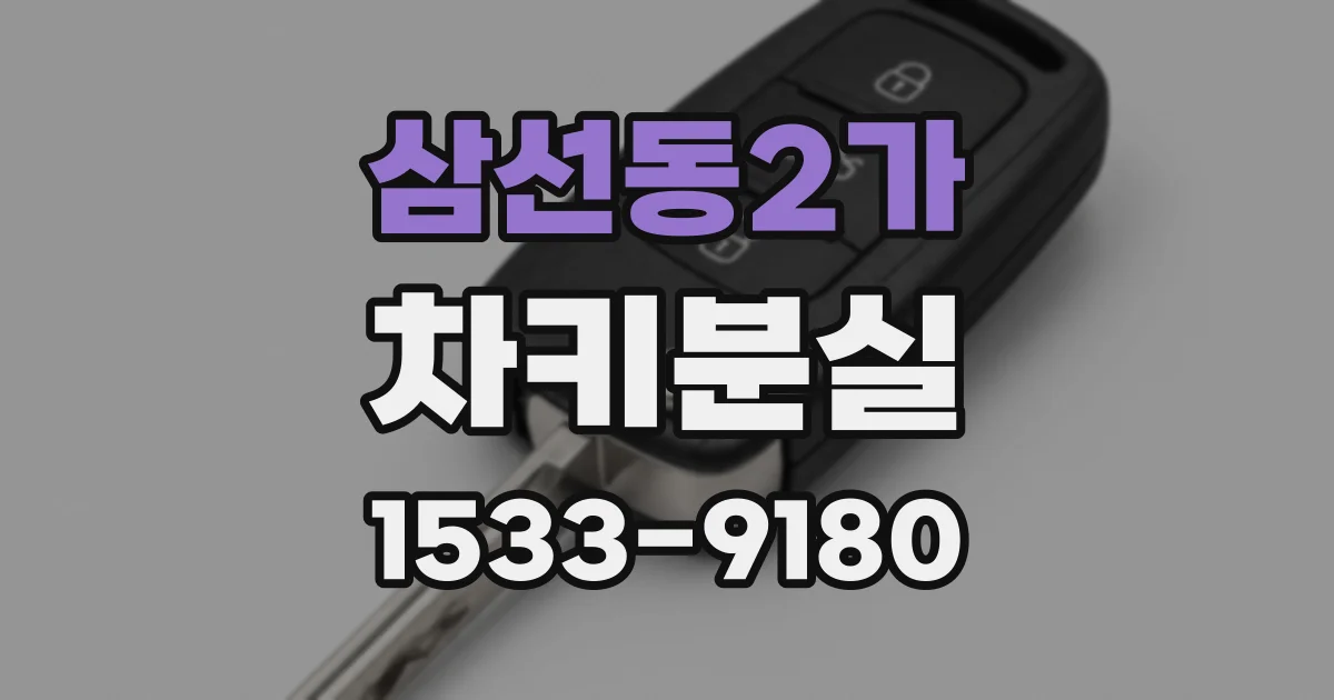 삼선동2가 차키분실