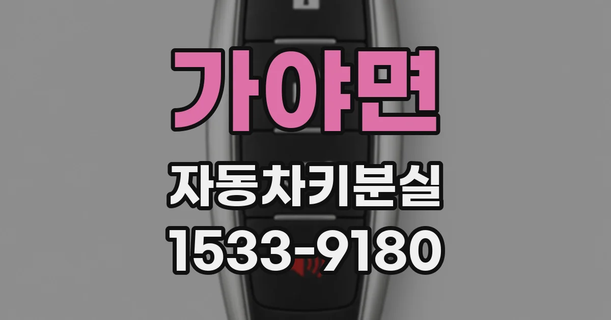 가야면 자동차키분실