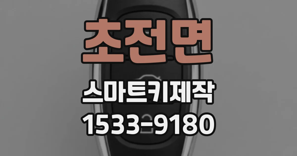 초전면 스마트키제작