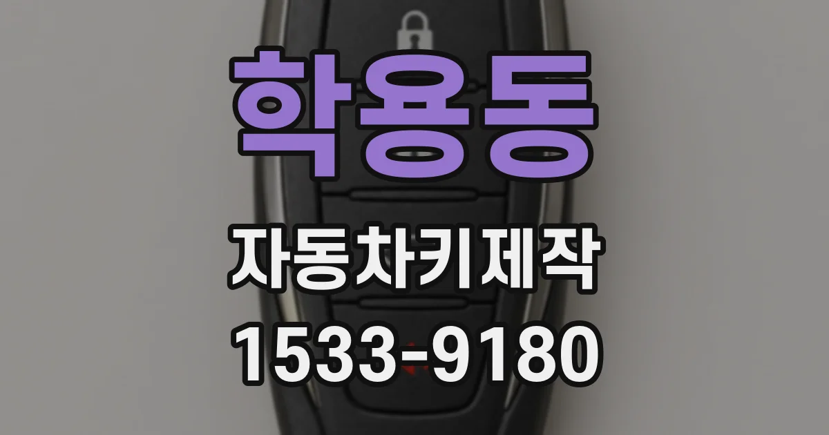 학용동 자동차키제작