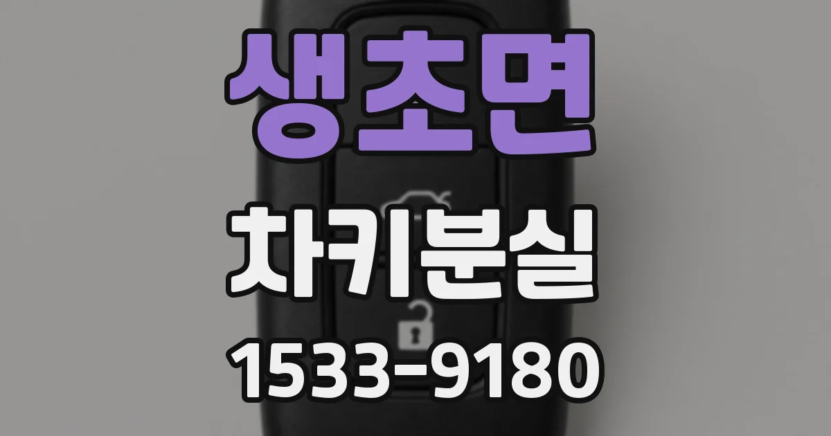 생초면 차키분실
