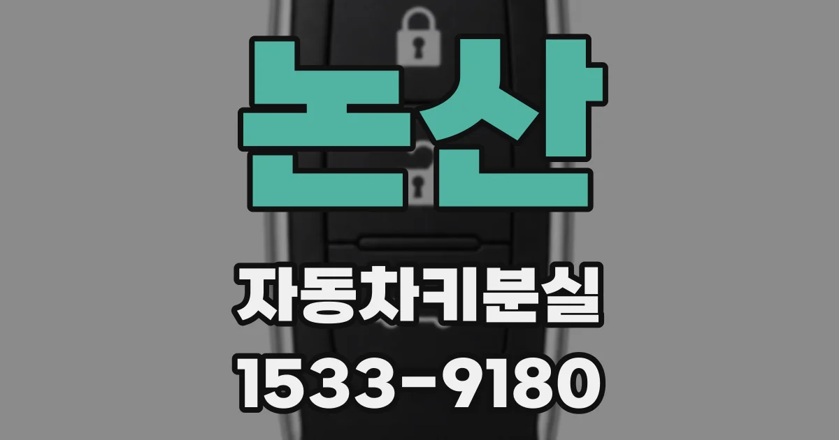 논산 자동차키분실