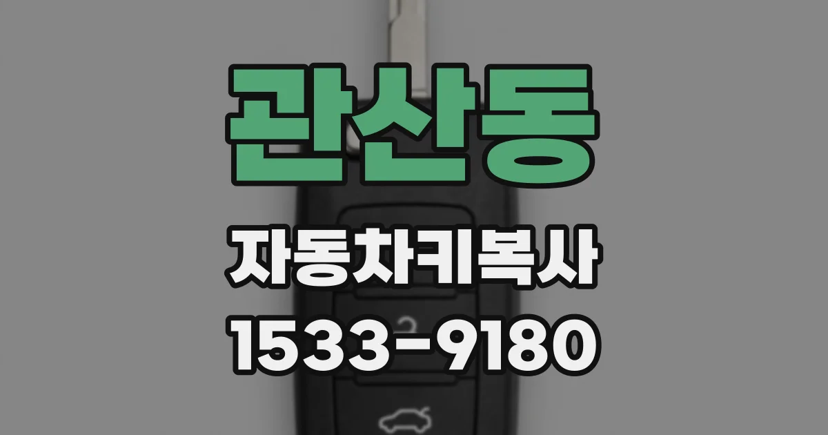 관산동 자동차키복사