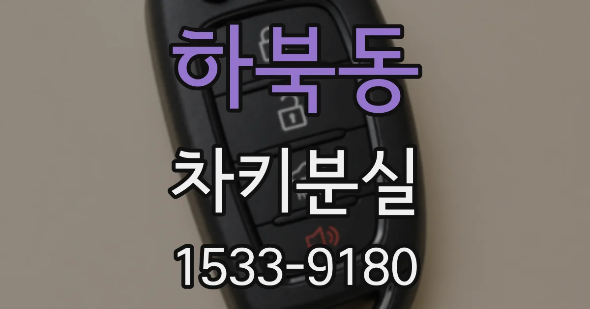 하북동 차키분실