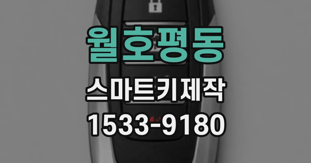 월호평동 스마트키제작