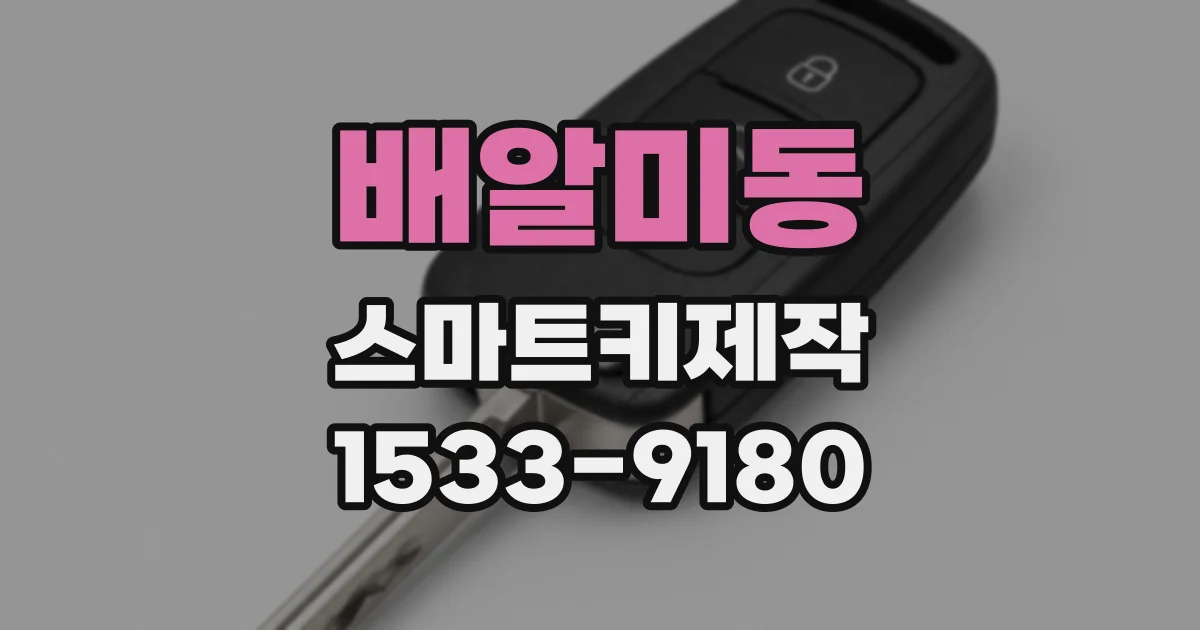 배알미동 스마트키제작