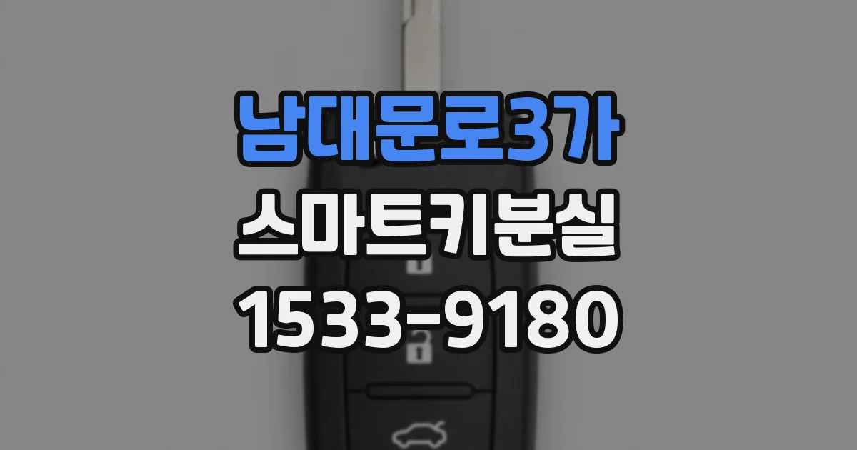 남대문로3가 스마트키분실