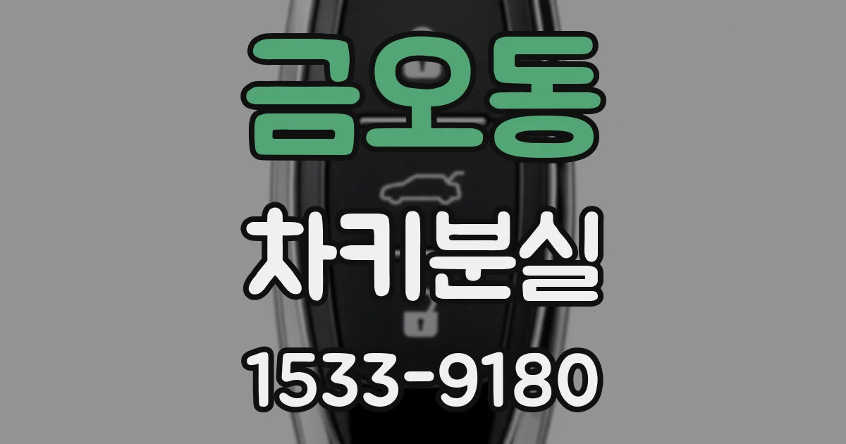 금오동 차키분실