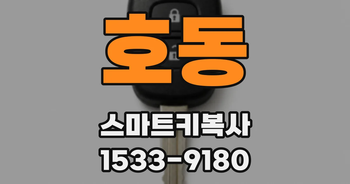 호동 스마트키복사