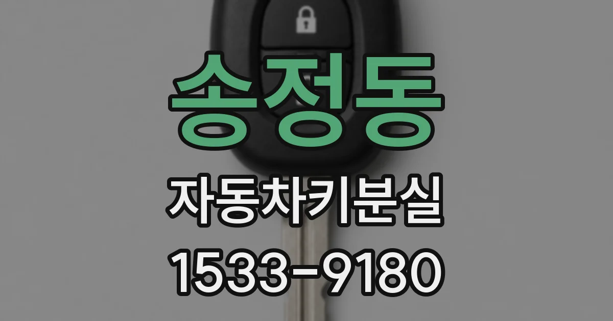 송정동 자동차키분실