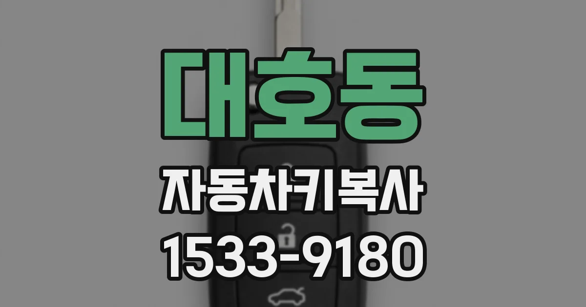 대호동 자동차키복사