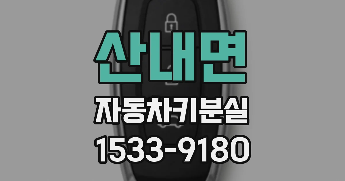 산내면 자동차키분실