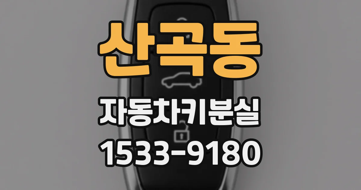 산곡동 자동차키분실