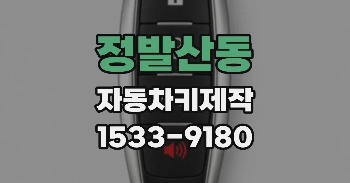 정발산동 자동차키제작