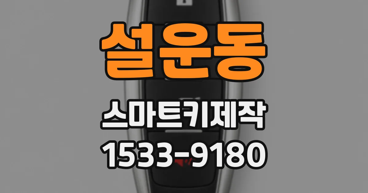 설운동 스마트키제작