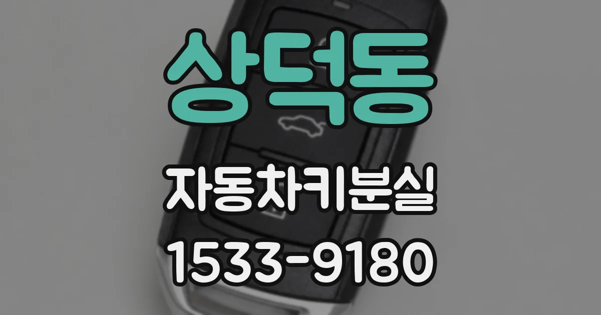 상덕동 자동차키분실