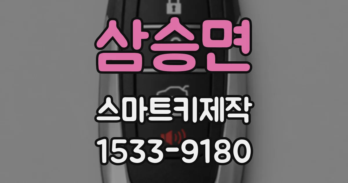 삼승면 스마트키제작
