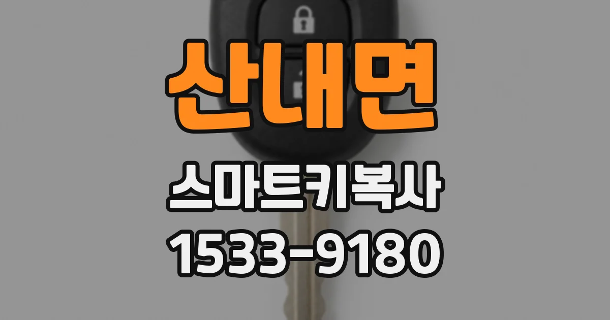 산내면 스마트키복사