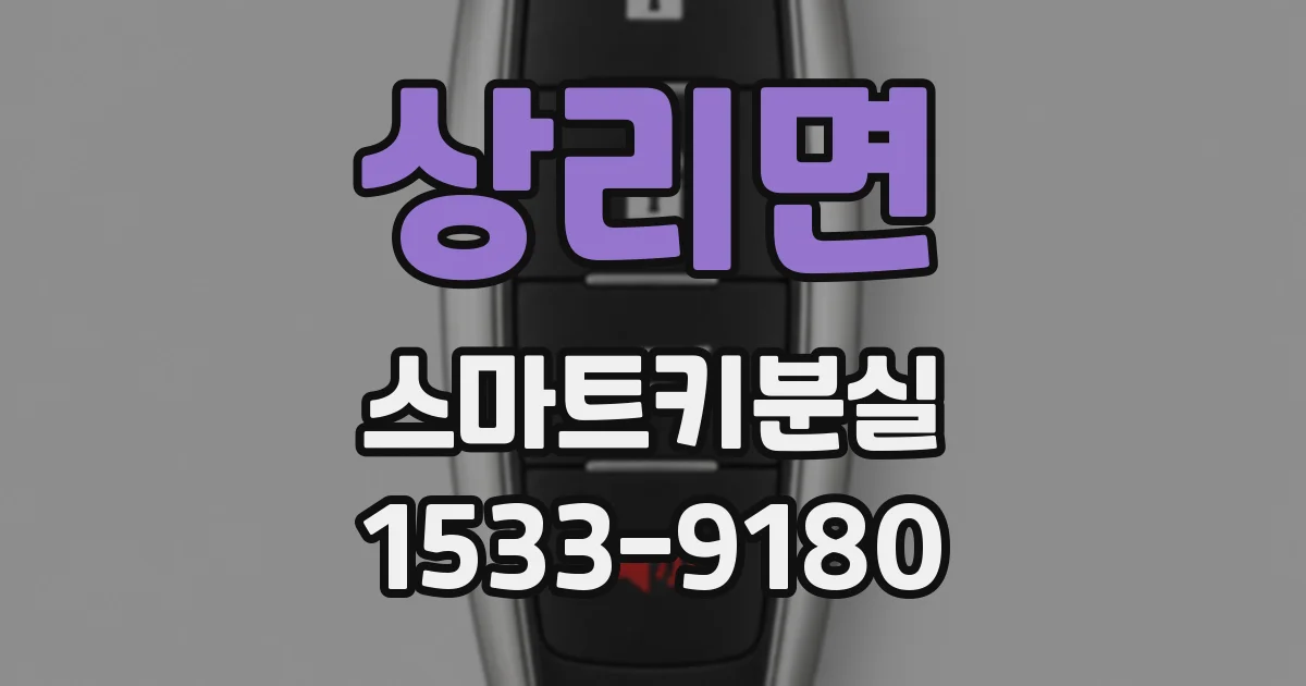 상리면 스마트키분실