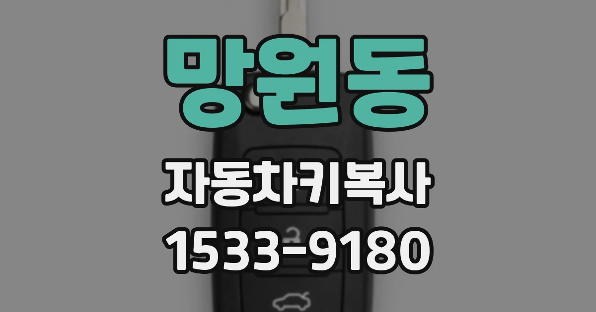 망원동 자동차키복사
