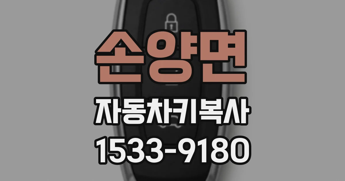 손양면 자동차키복사