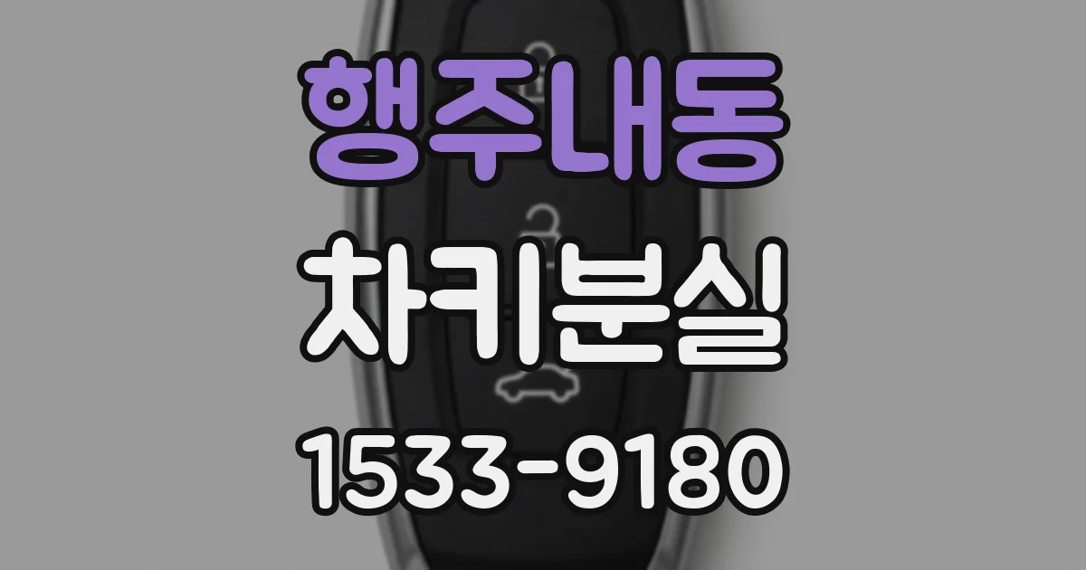 행주내동 차키분실