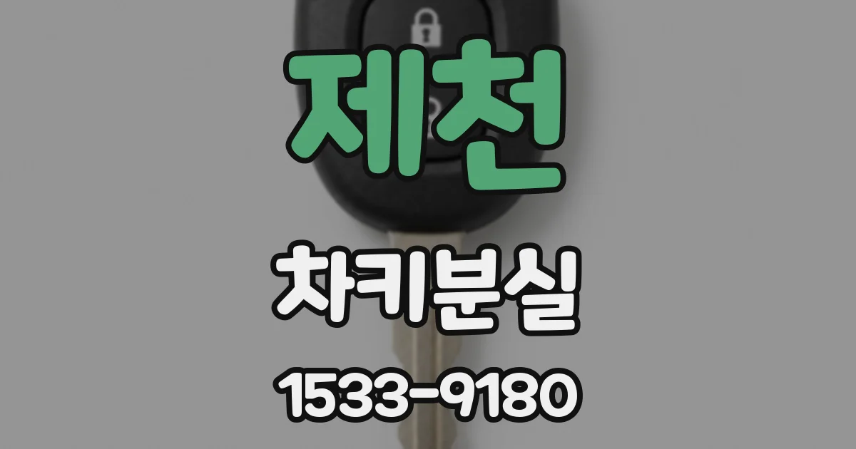 제천 차키분실