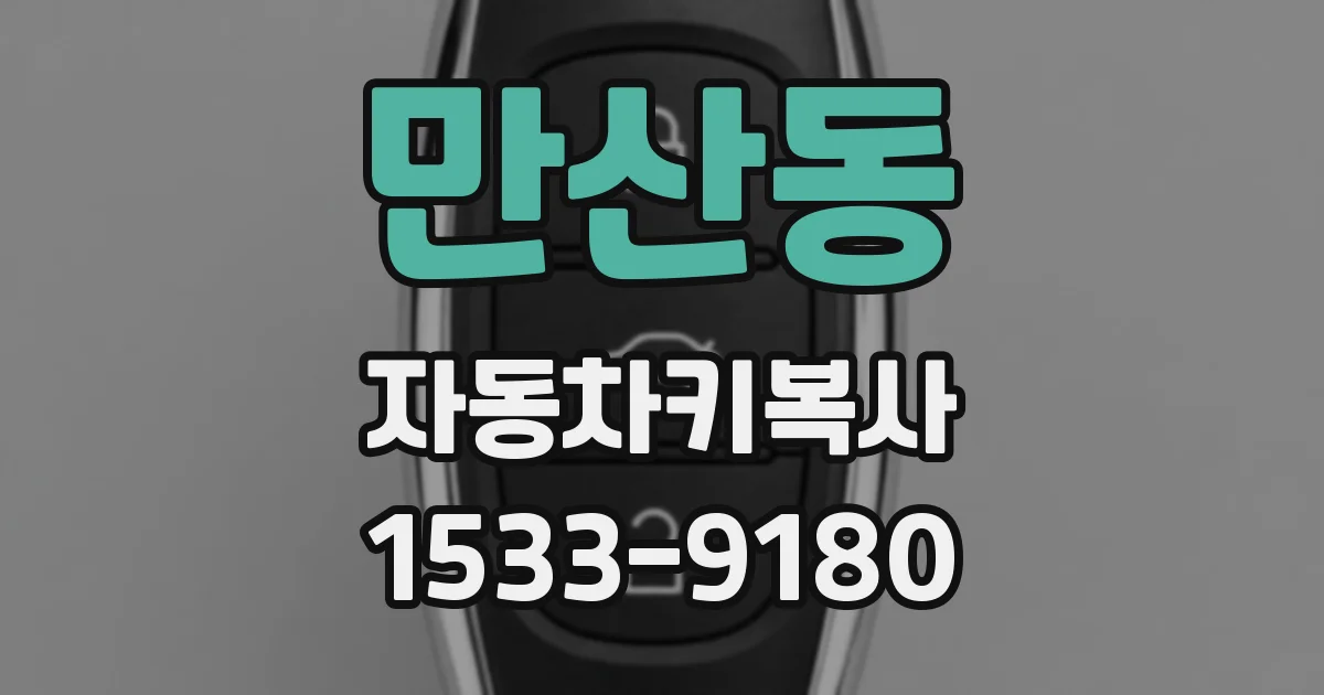 만산동 자동차키복사