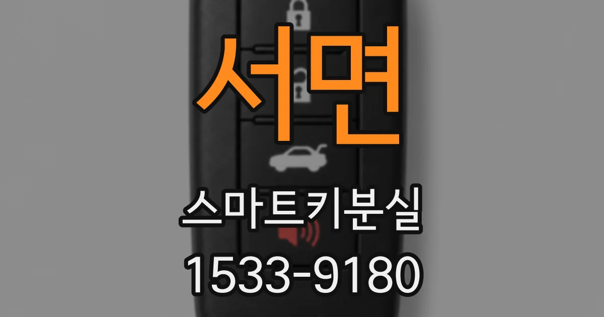 서면 스마트키분실