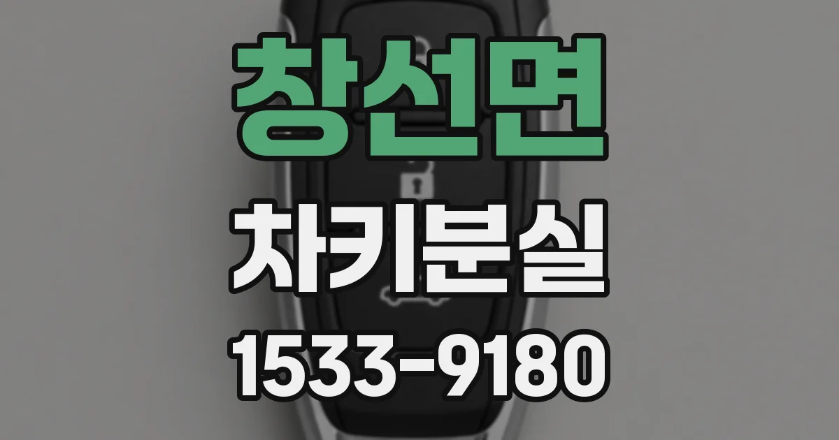 창선면 차키분실