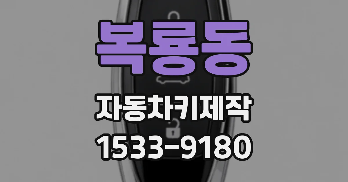복룡동 자동차키제작