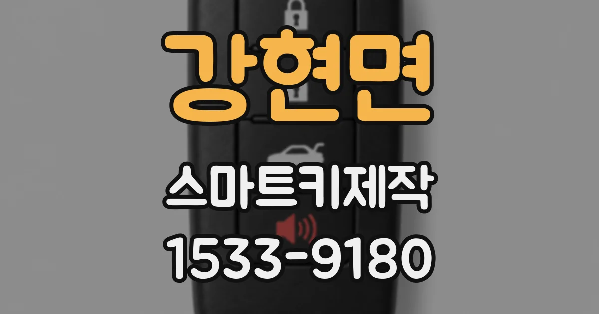 강현면 스마트키제작