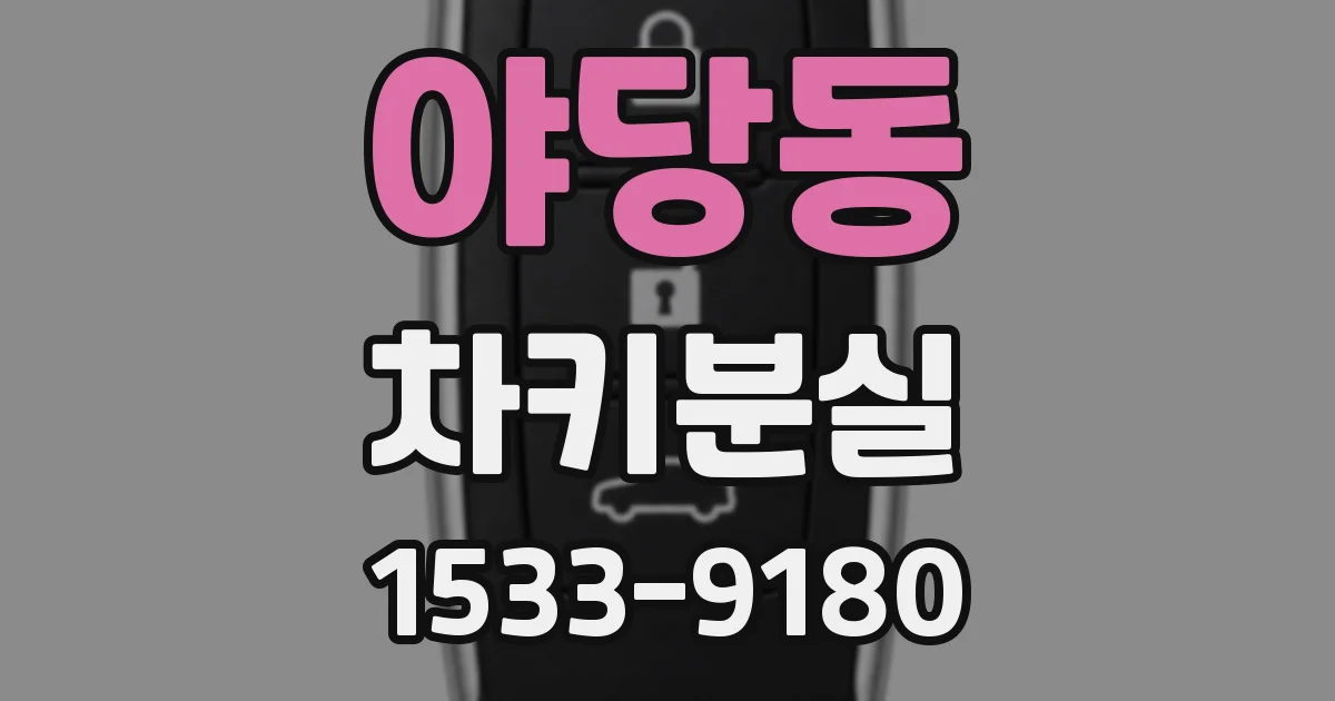 야당동 차키분실