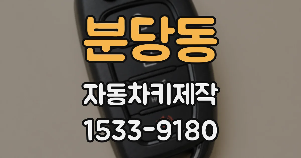 분당동 자동차키제작