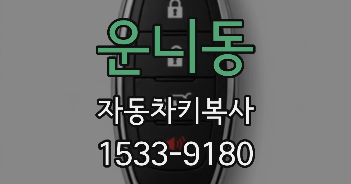 운니동 자동차키복사