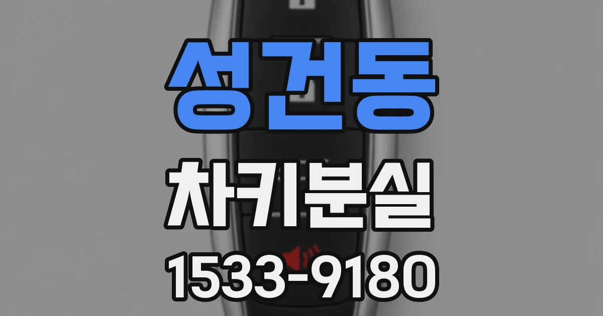 성건동 차키분실