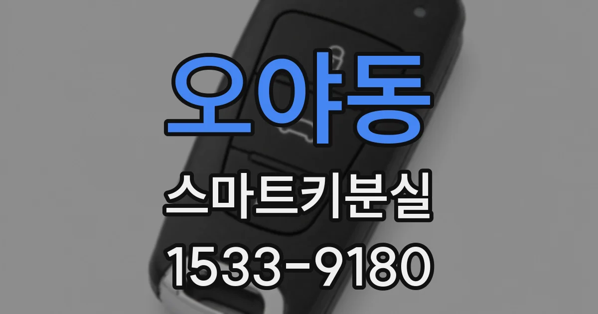 오야동 스마트키분실