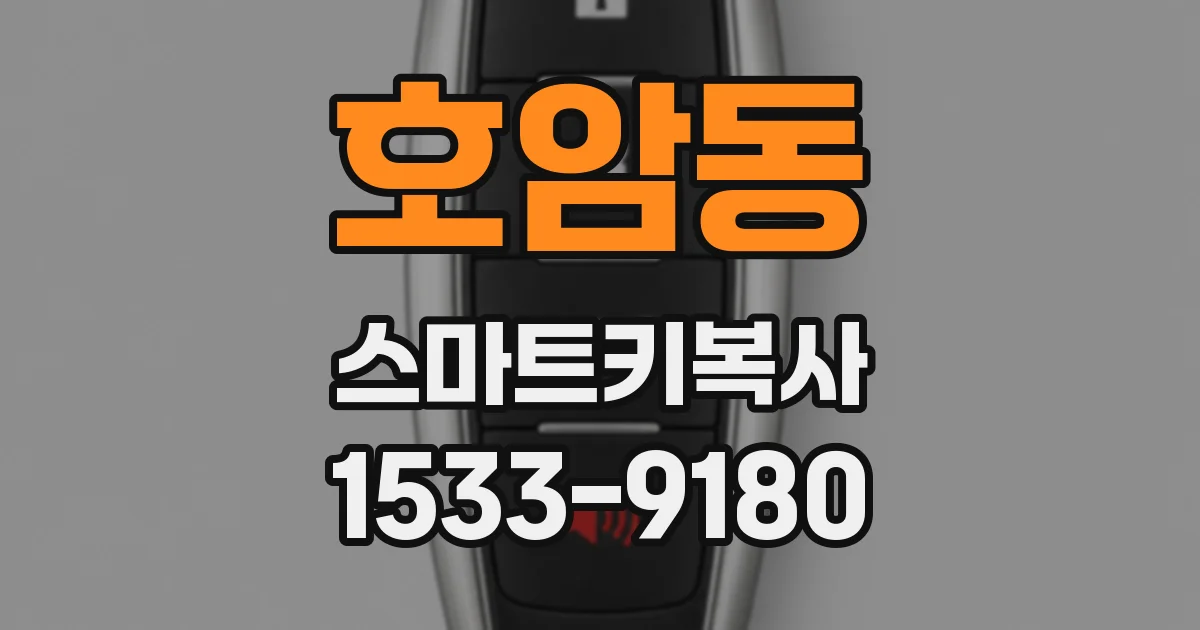 호암동 스마트키복사