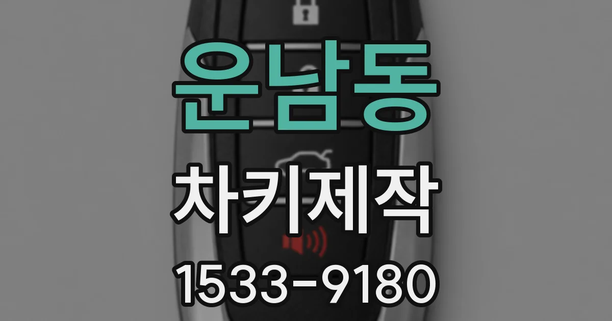 운남동 차키제작