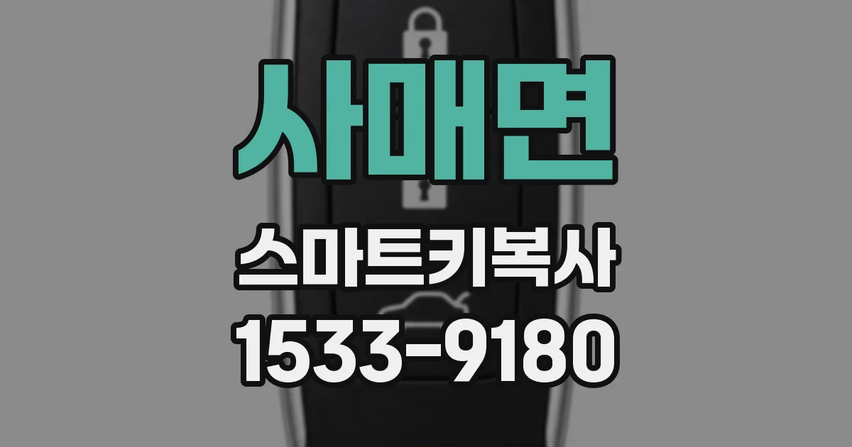 사매면 스마트키복사