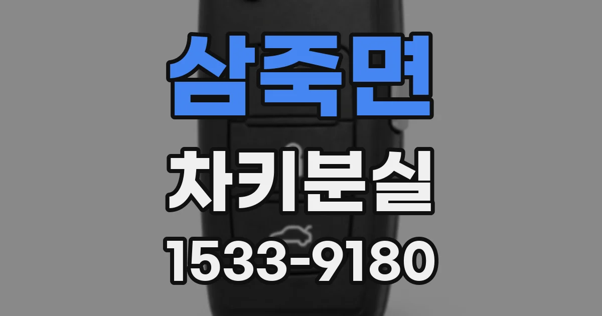 삼죽면 차키분실