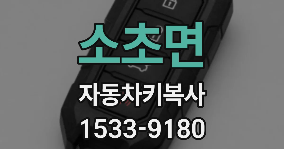 소초면 자동차키복사