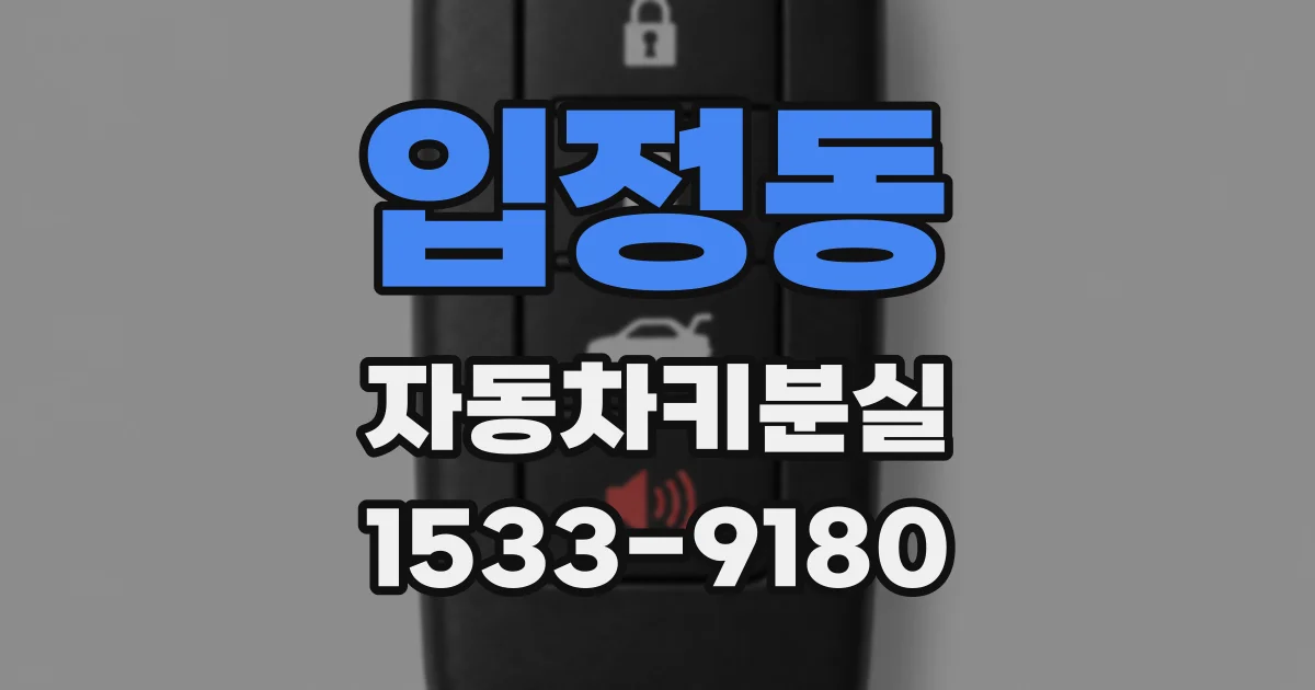 입정동 자동차키분실