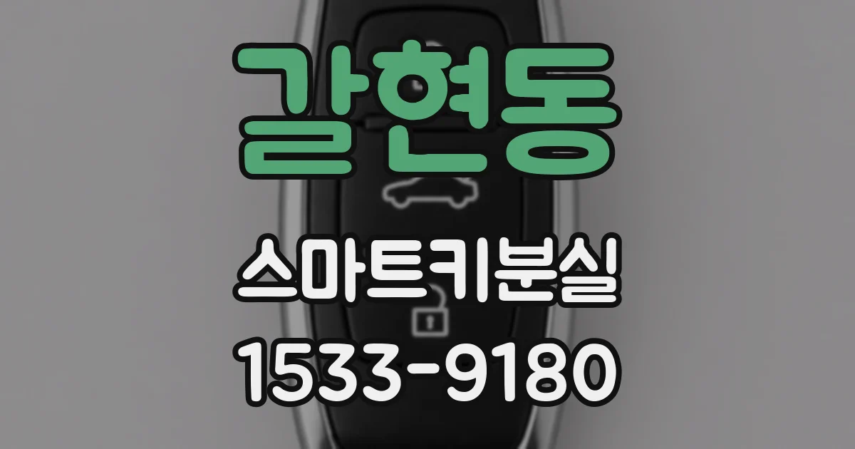 갈현동 스마트키분실