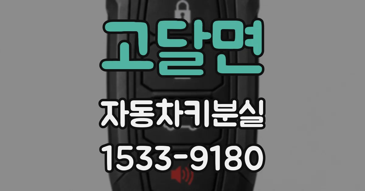 고달면 자동차키분실