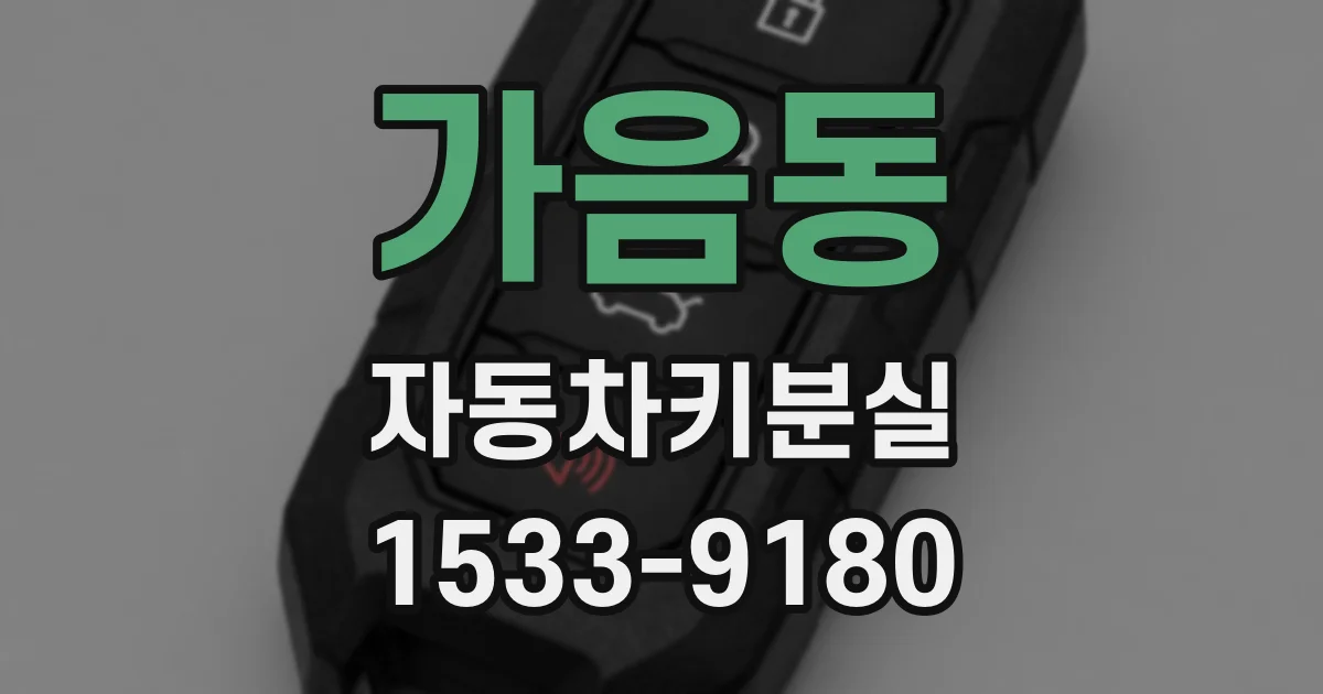 가음동 자동차키분실